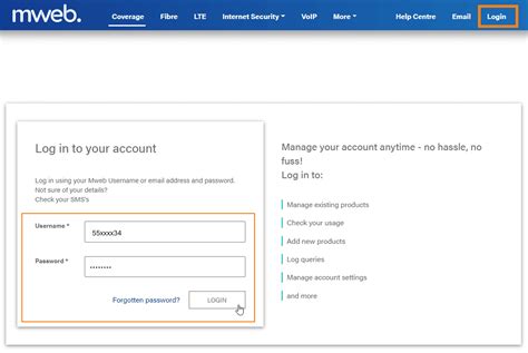 Help with log in details .